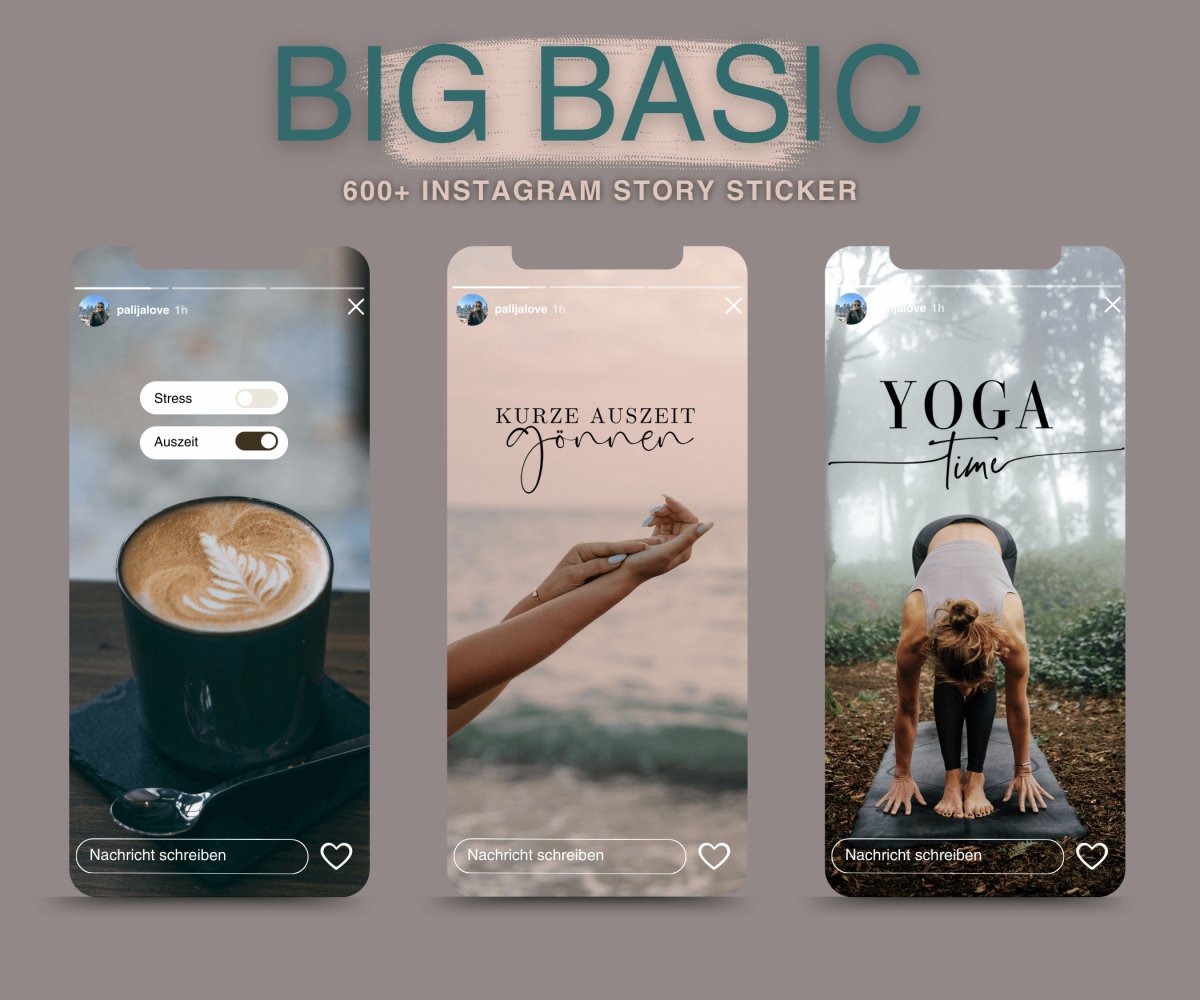 BIG BASIC | 600+ STORY STICKER - palijalovedesign