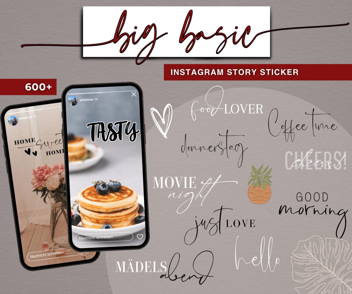 BIG BASIC | 600+ STORY STICKER - palijalovedesign
