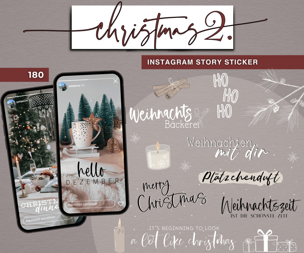 CHRISTMAS 2. | 180 STORY STICKER - palijalovedesign