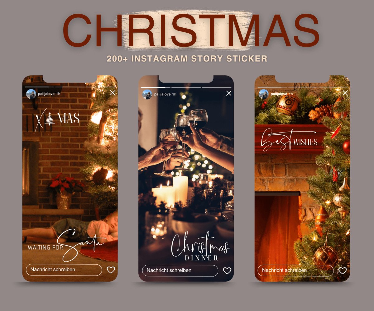 CHRISTMAS | 200+ STORY STICKER - palijalovedesign