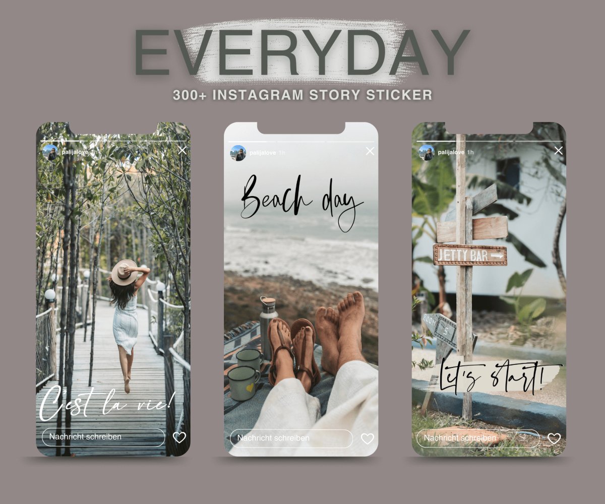 EVERYDAY | 300+ STORY STICKER - palijalovedesign