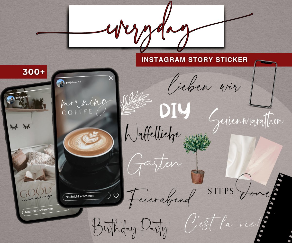 EVERYDAY | 300+ STORY STICKER - palijalovedesign