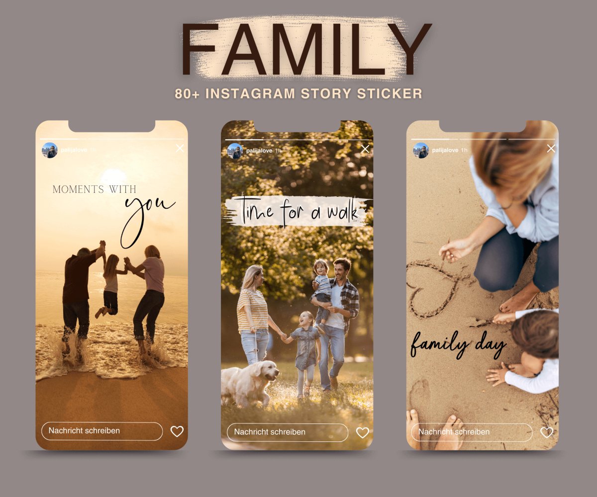 FAMILY | 80+ STORY STICKER - palijalovedesign