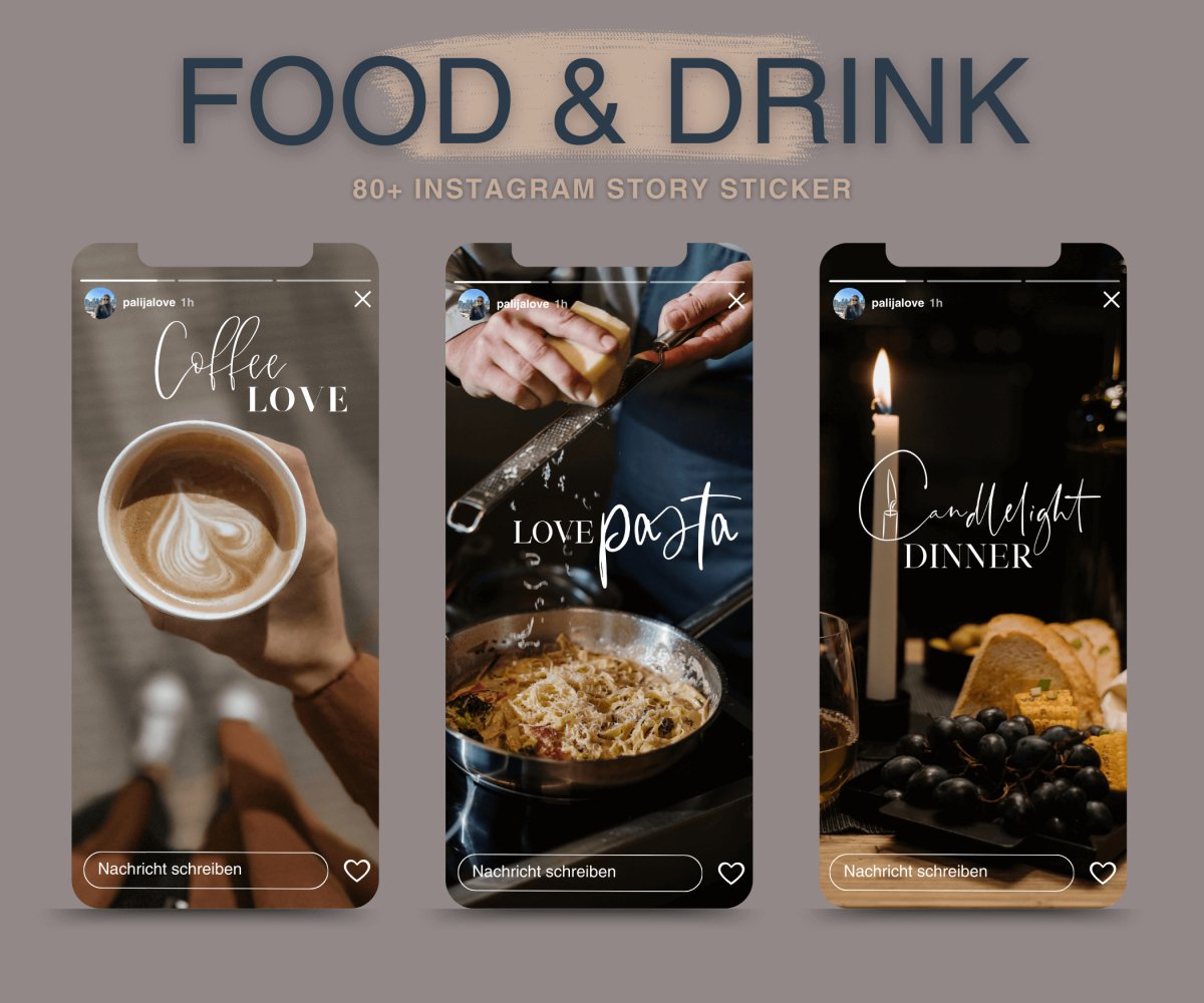 FOOD & DRINK | 80+ STORY STICKER - palijalovedesign