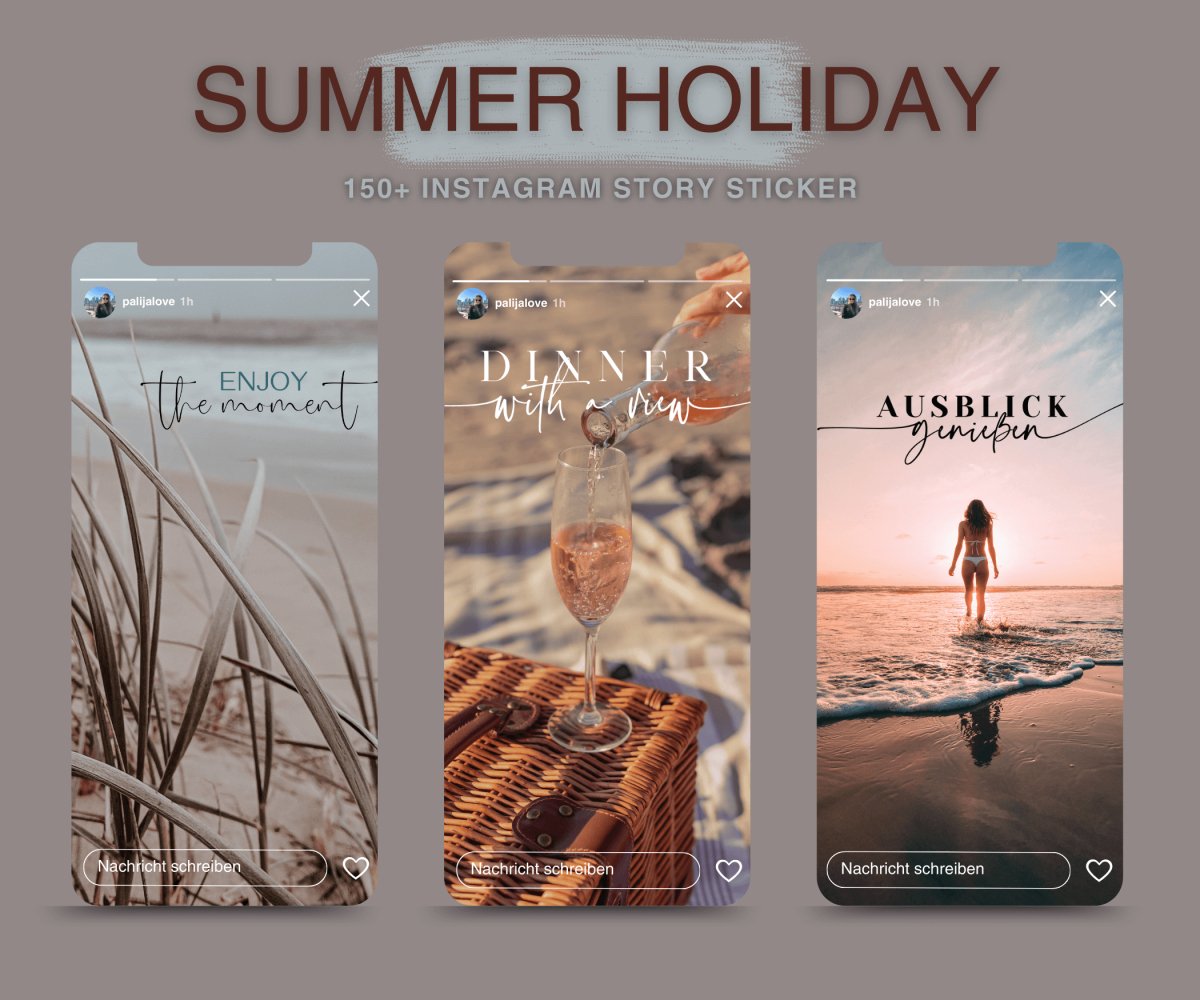 SUMMER HOLIDAY | 150+ STORY STICKER - palijalovedesign