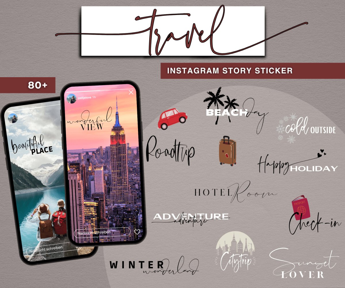 TRAVEL | 80+ STORY STICKER - palijalovedesign